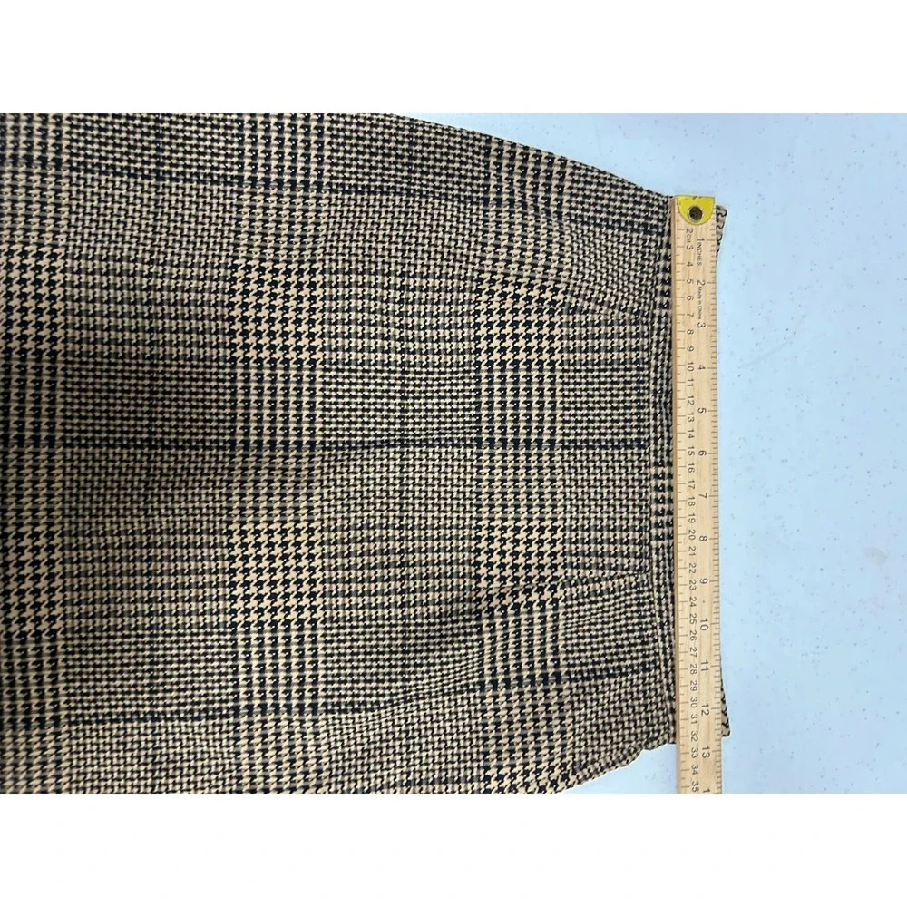 Antonio Melani Brown Houndstooth Plaid A-Line Mini Skirt Womens Size 0 High Rise